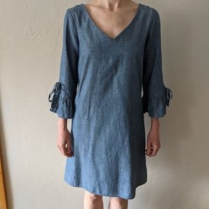 J. Crew Denim V Neck Dress 2